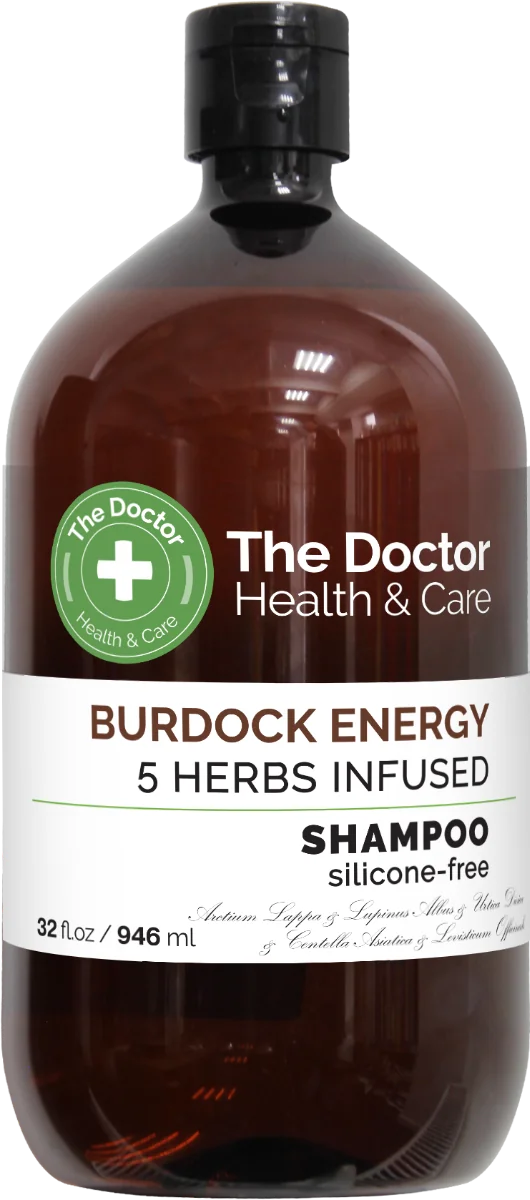 The Doctor Health & Care, szampon do włosów Energia Łopianu i Ekstrakt 5 Ziół, 946 ml