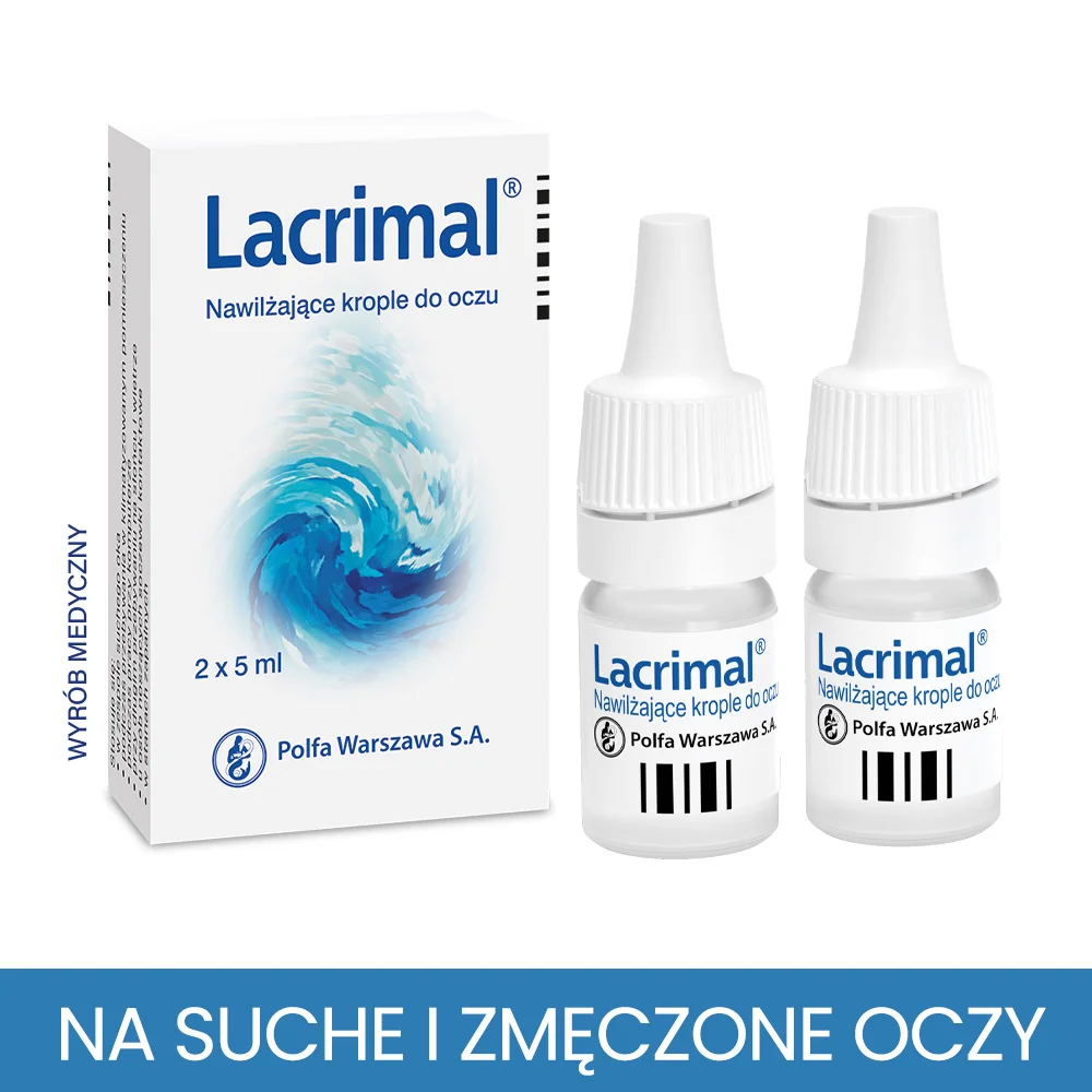 Lacrimal, nawilżające krople do oczu, 2x5ml