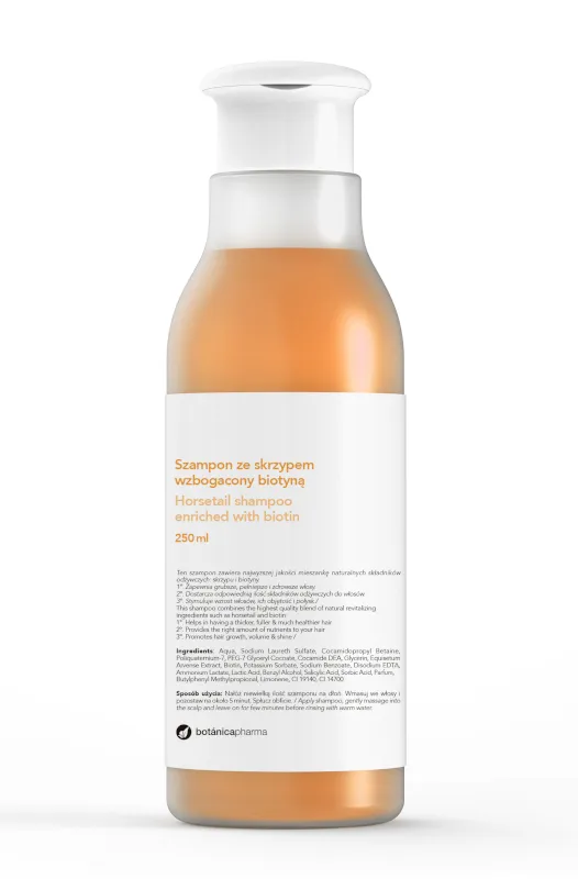 Botanicapharma, szampon ze skrzypem wzbogacony biotyną, 250 ml