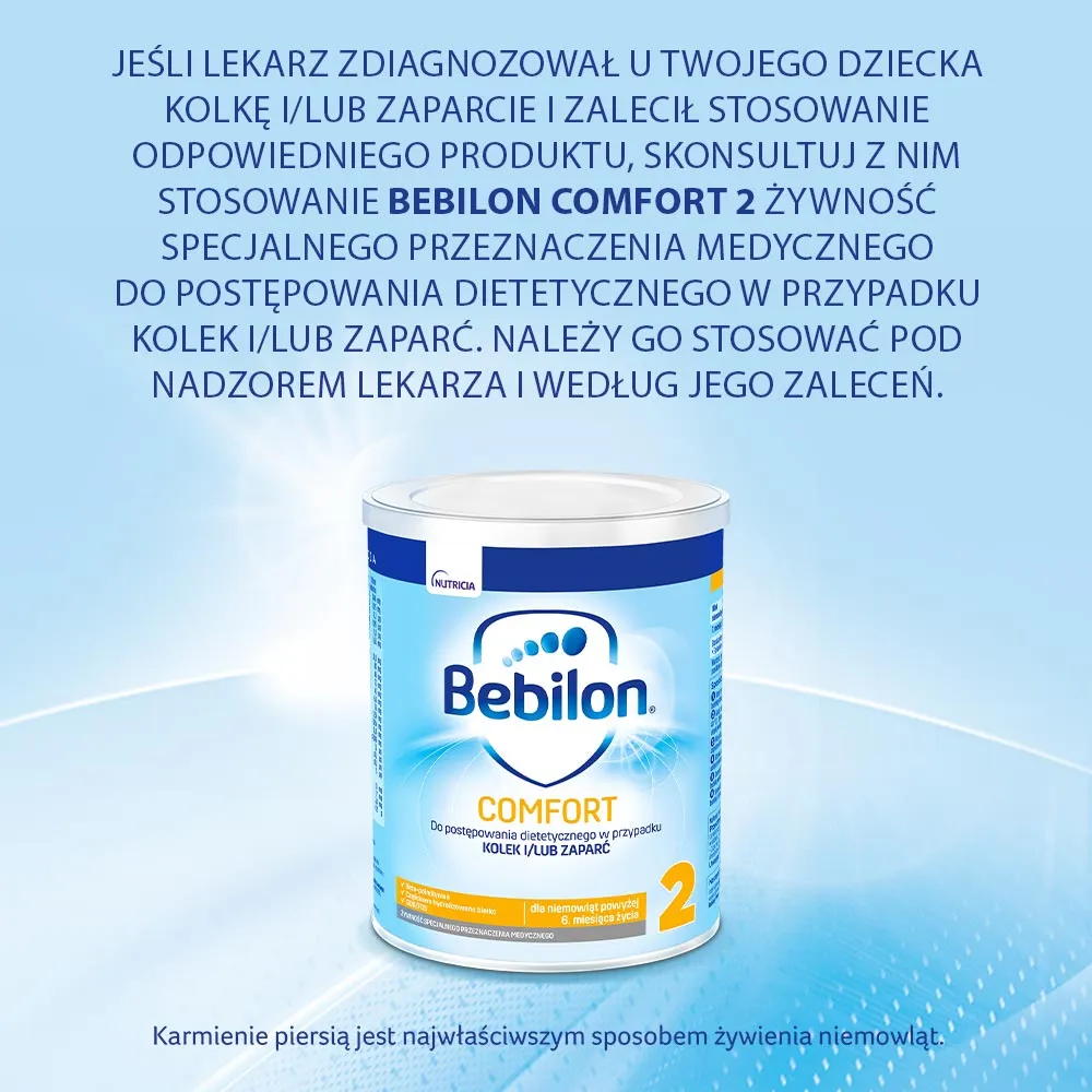 Bebilon Comfort 2, mleko dla niemowląt z tendencją do kolek po 6. miesiącu, 400 g 