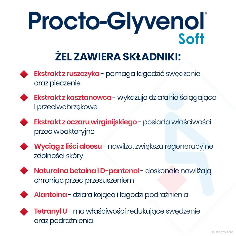 Procto-Glyvenol Soft żel do higieny intymnej z ruszczykiem, 180 ml