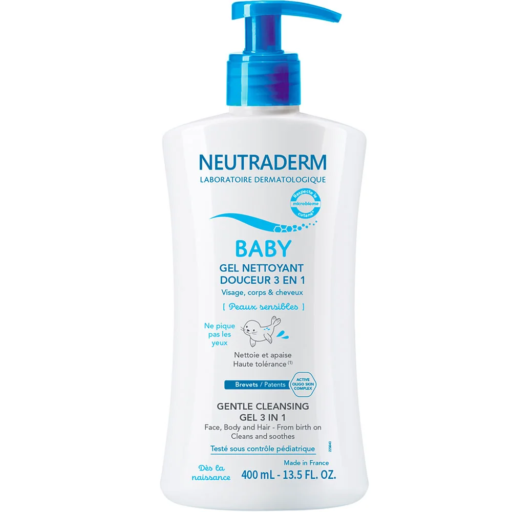 Neutraderm Baby, łagodny żel myjący 3w1, 400 ml