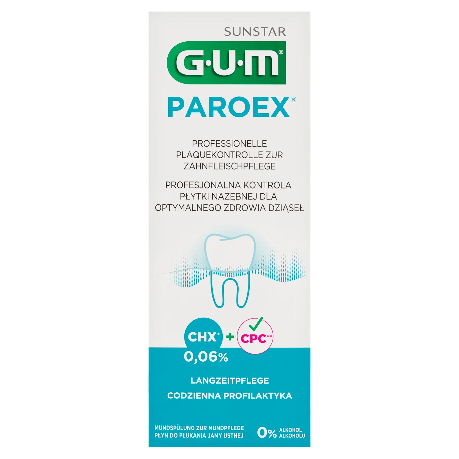 Sunstar Gum Paroex, płukanka antyseptyczna 0,06 % CHX, 500 ml