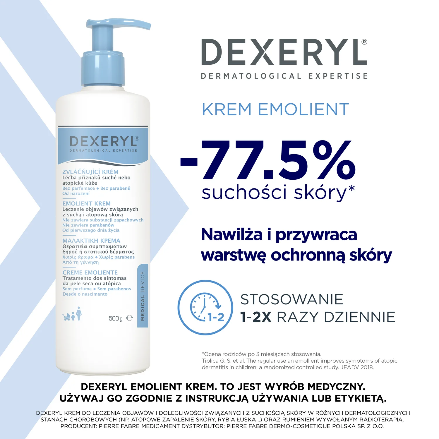 Dexeryl, krem emolientowy, 500 g 