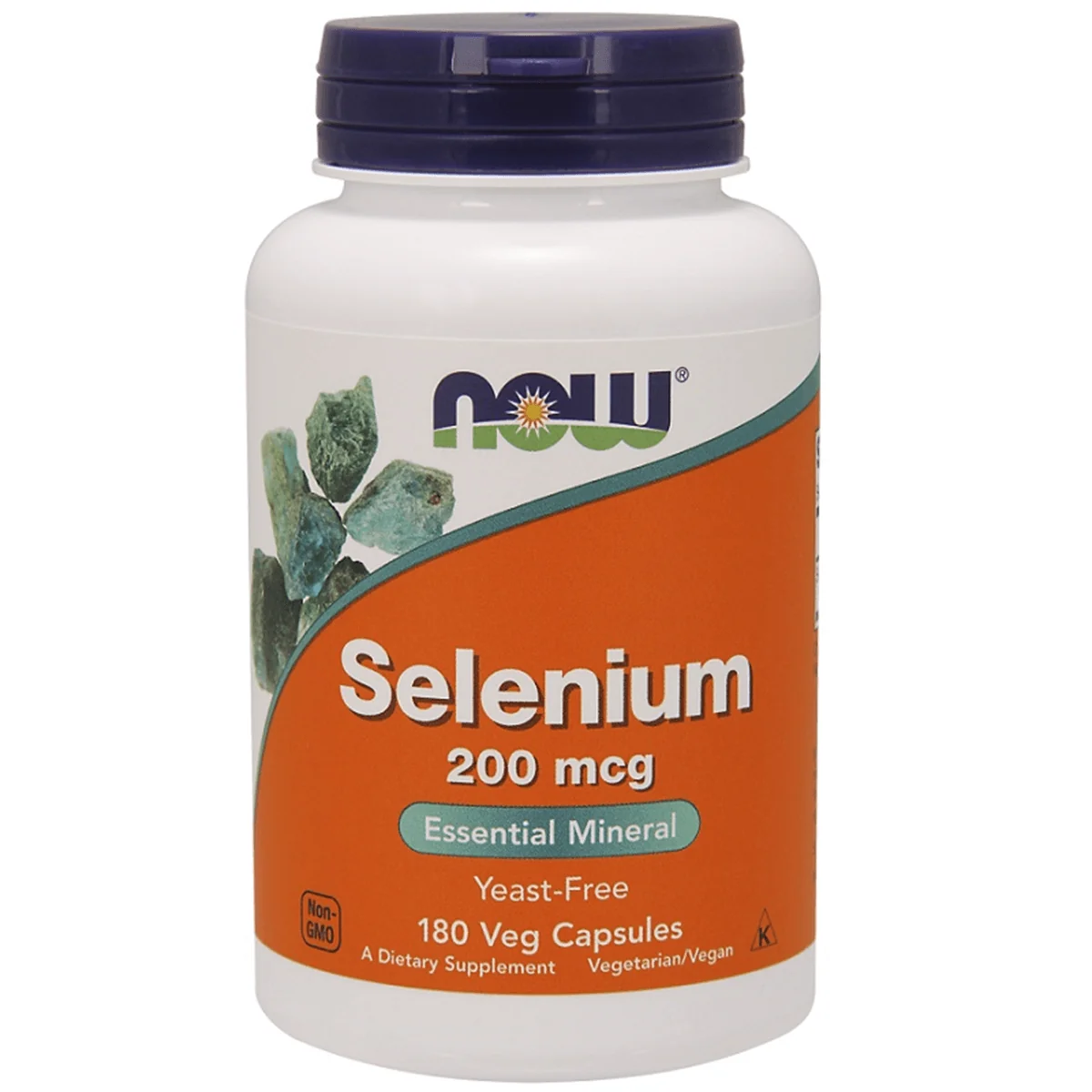 Now Foods Selenium, 0,2 mg, suplement diety, 180 kapsułek