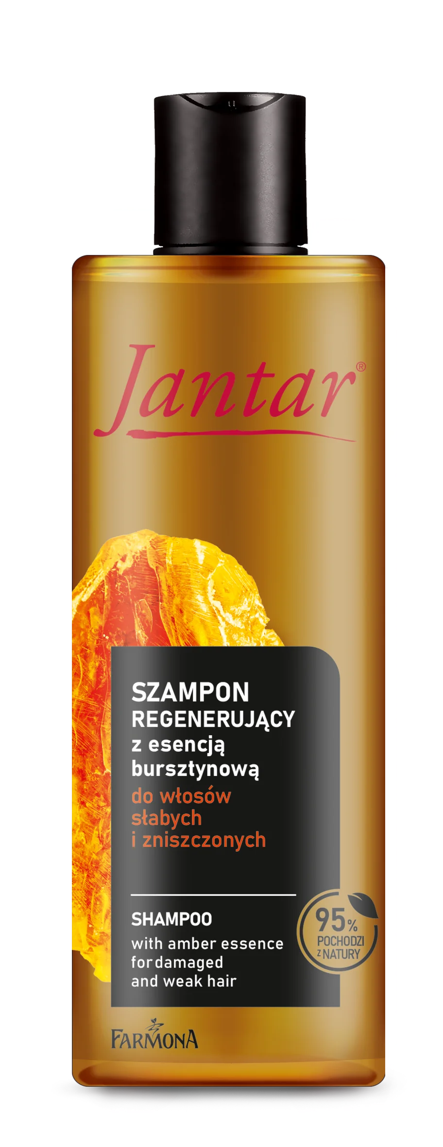 Jantar, Szampon regenerujący z esencją bursztynową do włosów zniszczonych, 300 ml