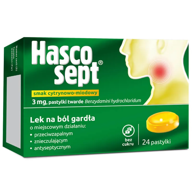 Hascosept 3 Mg Smak Cytrynowo Miodowy 24 Pastylko Do Ssania Drmaxpl 6680