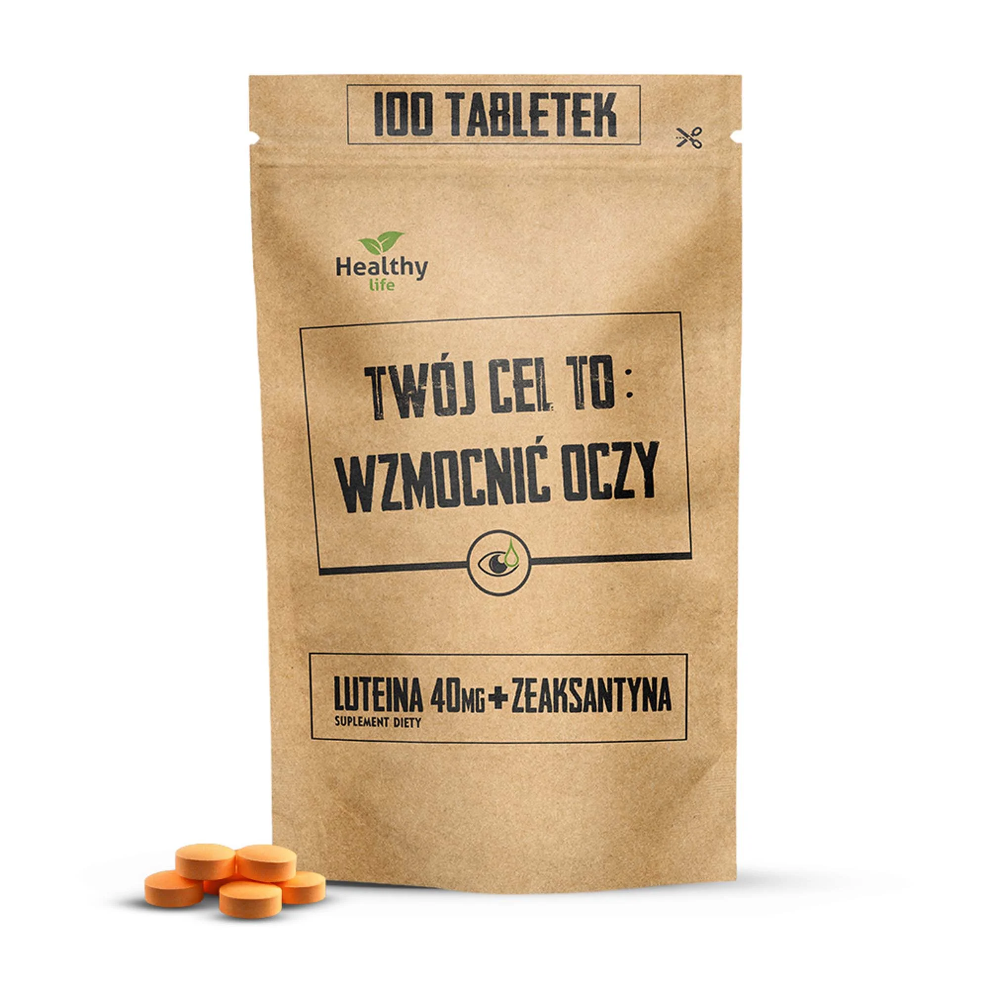 Twój cel to: Wzmocnić oczy - Luteina + Zeaksantyna, 100 tabletek