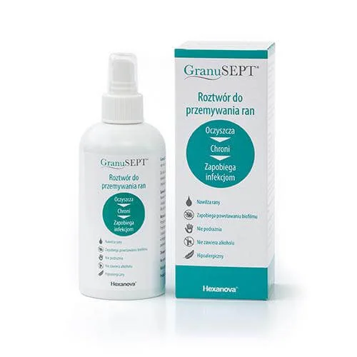 Granusept, roztwór do przemywania ran, 250 ml