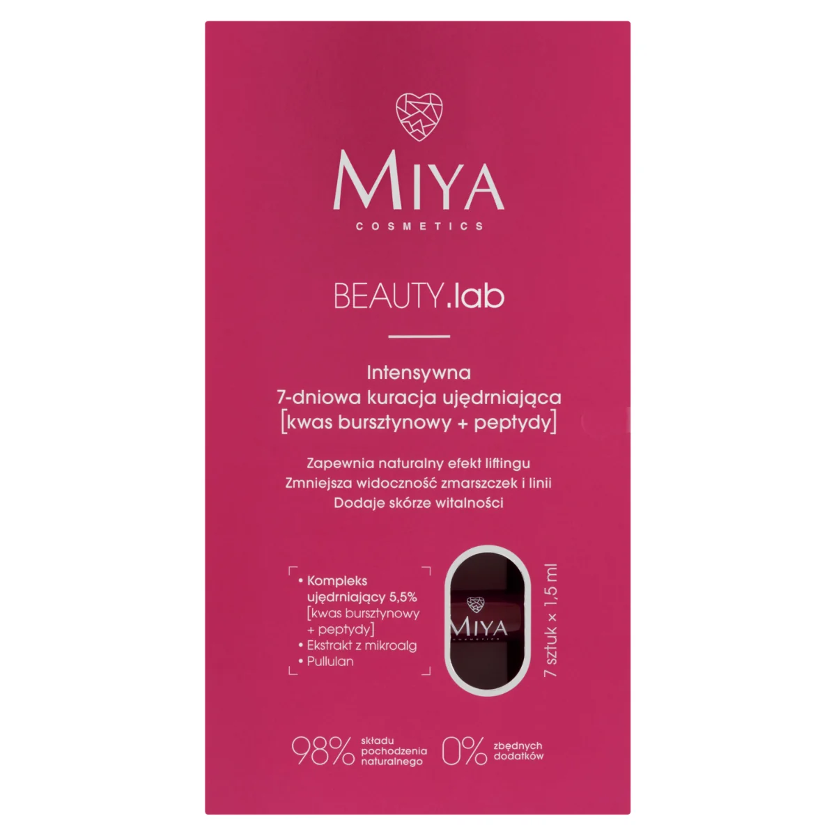 Miya Cosmetics BEAUTY.lab, Intensywna 7-dniowa kuracja ujędrniająca, 7 x 1,5 ml