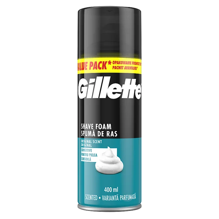 Gillette Classic, Pianka do golenia do skóry wrażliwej, 400 ml