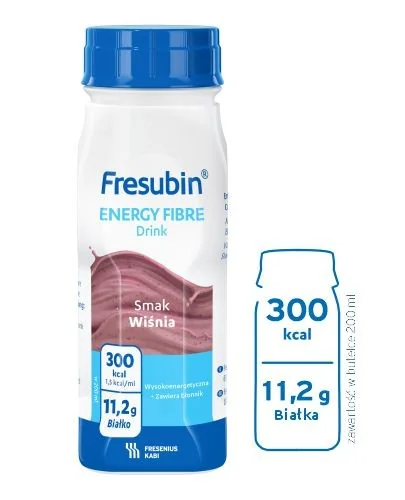 Fresubin Energy Fibre Drink płyn, smak wiśniowy, 4 x 200 ml