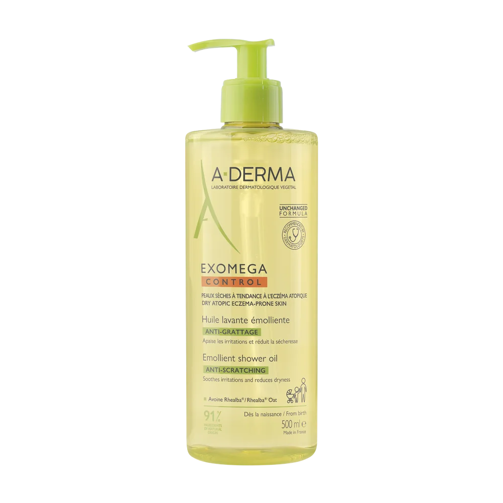 A-Derma Exomega Control olejek emolient pod prysznic,  500 ml 