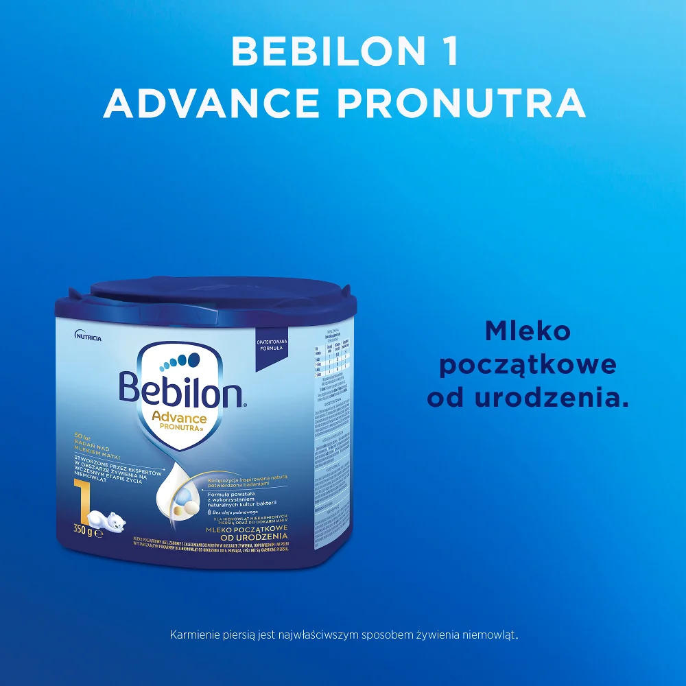 Bebilon z Pronutra 1 mleko początkowe dla niemowląt od urodzenia, 350 g