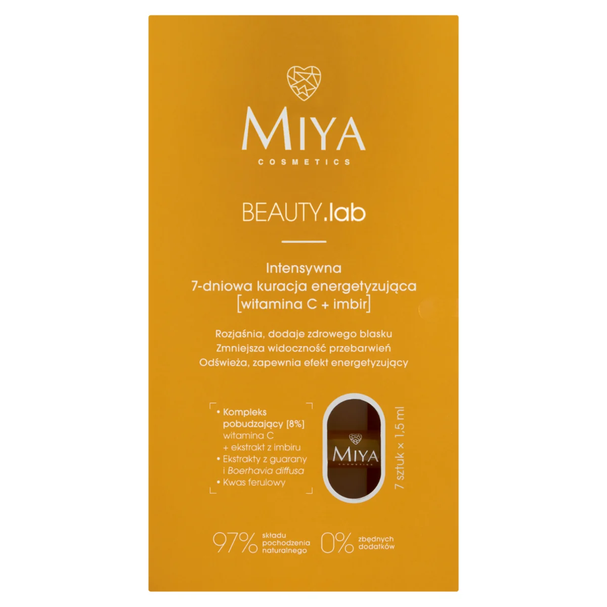 Miya Cosmetics Beauty.lab, 7-dniowa kuracja energetyzująca, 7 x 1,5 ml