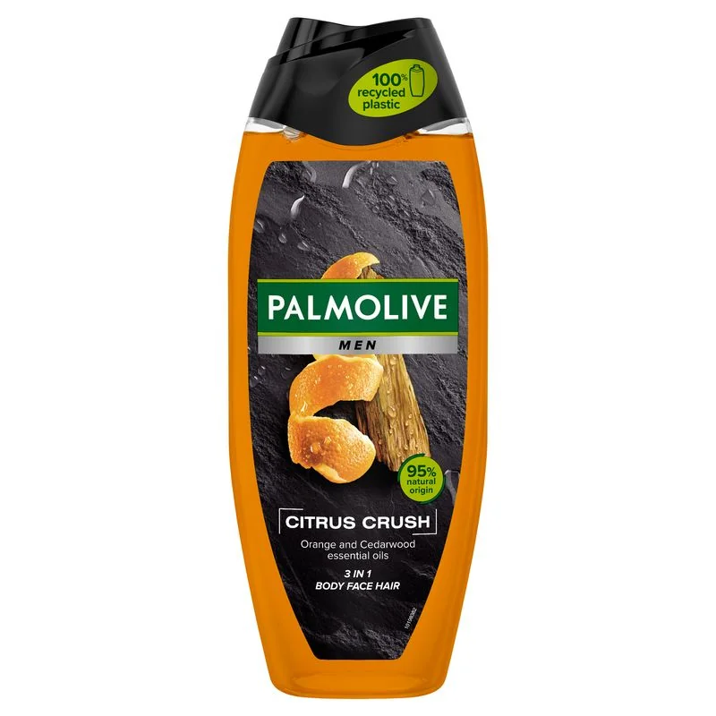 Palmolive Men Citrus Crush, Żel pod prysznic męski 3w1 z olejkiem z pomarańczy i drzewa cedrowego, 500 ml