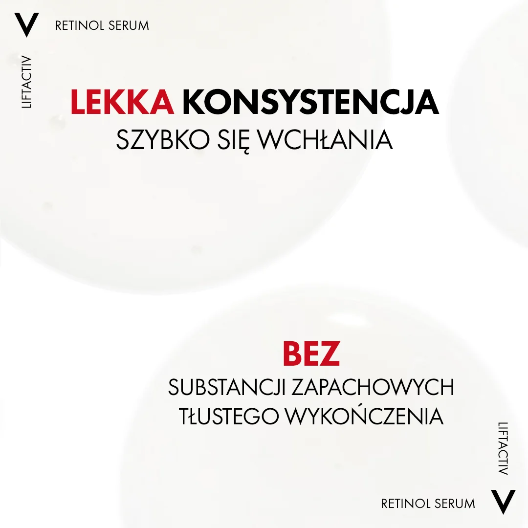 Vichy Liftactiv Retinol Specialist, Głębokie zmarszczki, Serum na noc, 30 ml