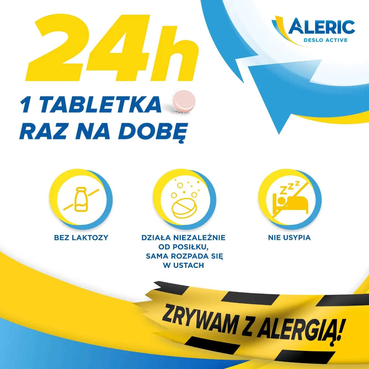 Aleric Deslo Active 5 mg 10 tabletek ulegających rozpuszczeniu w jamie ustnej