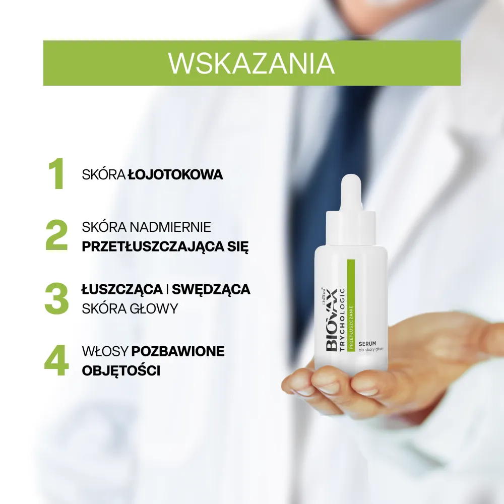 Biovax Trychologic Przetłuszczanie serum do skóry głowy, 50 ml 