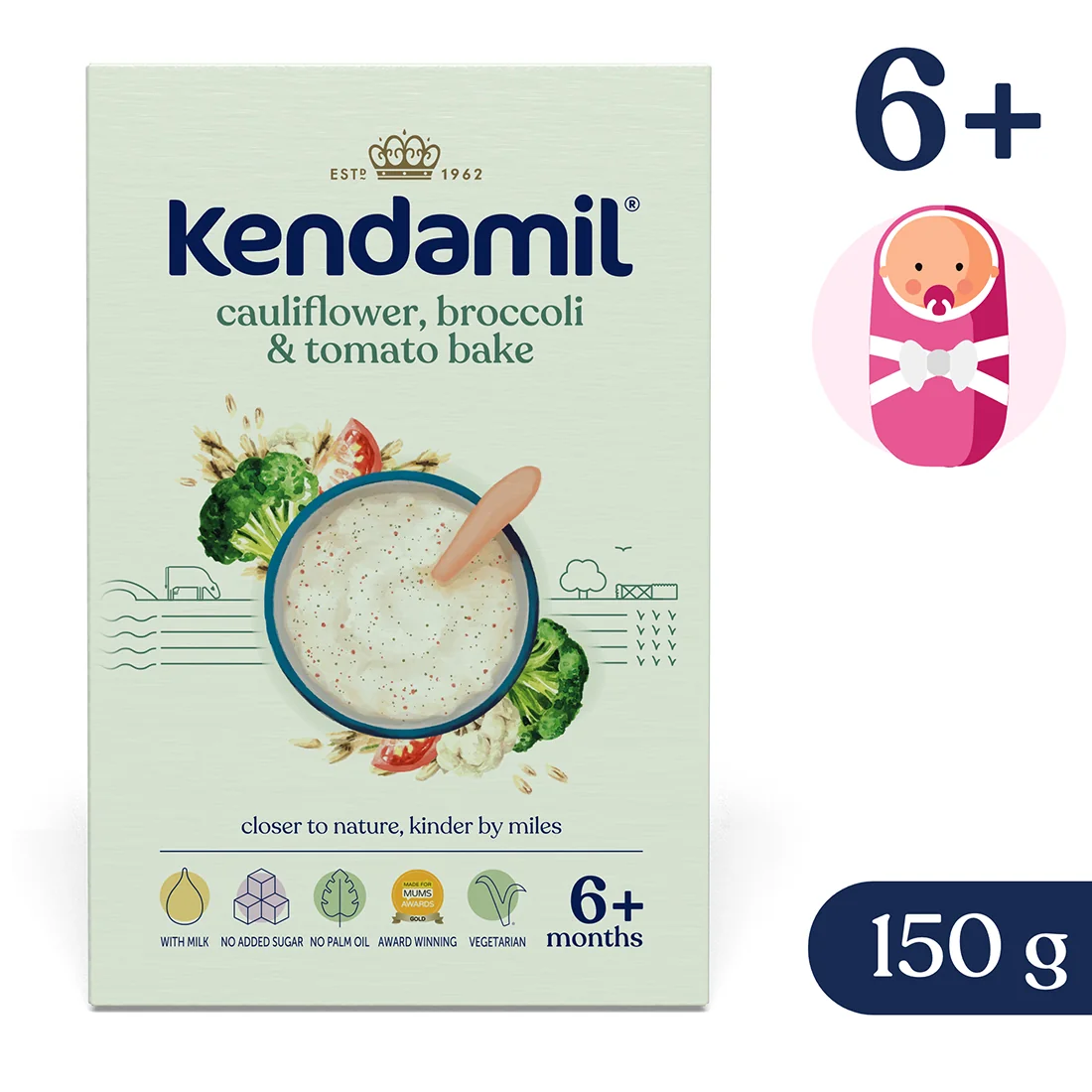 Kendamil kaszka z brokuł.,kalaf.i pom.150g