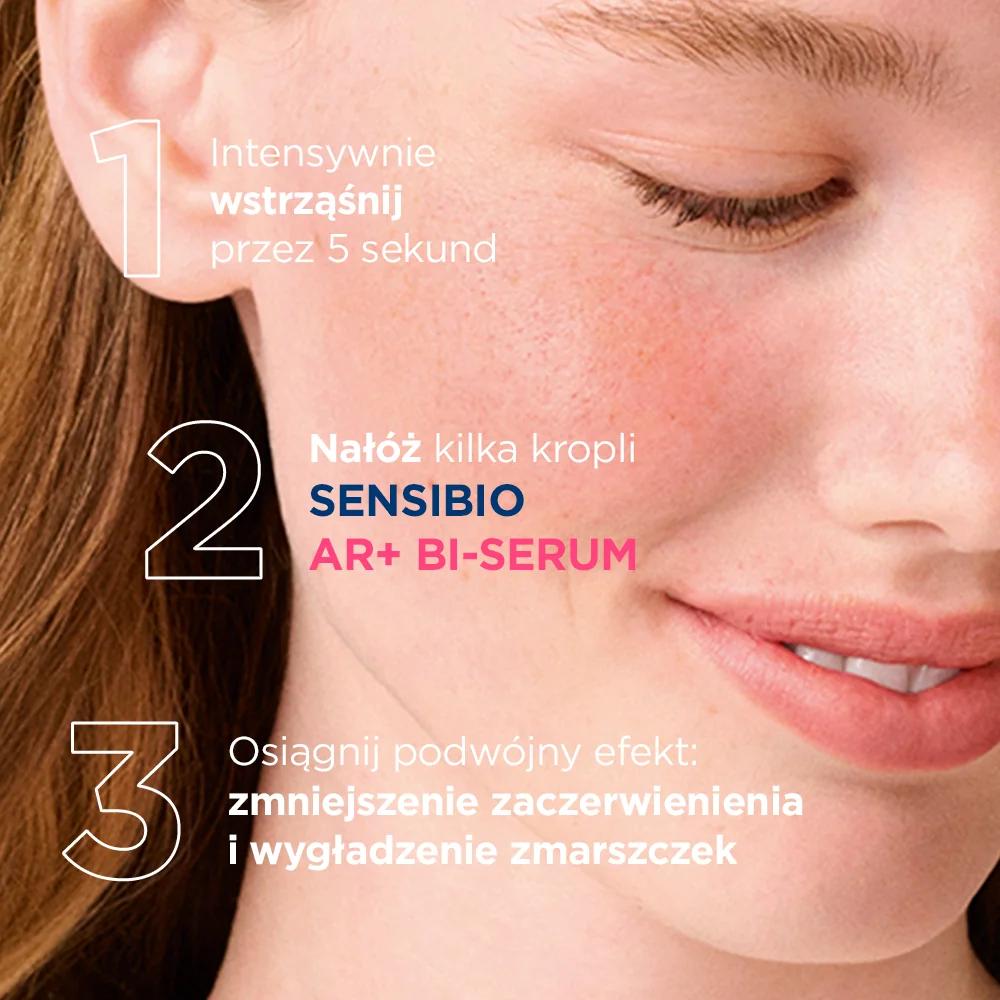 Bioderma Sensibio AR+ Bi serum o podwójnym działaniu redukuje zaczerwienia i wygładza zmarszczki, 30 ml