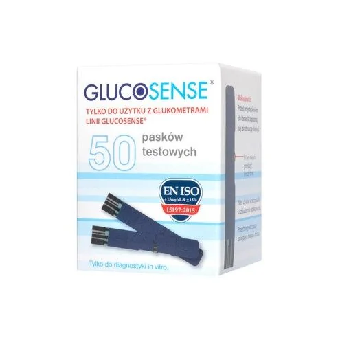 Glucosense elektroda enzymatyczna, test paskowy, 50 sztuk