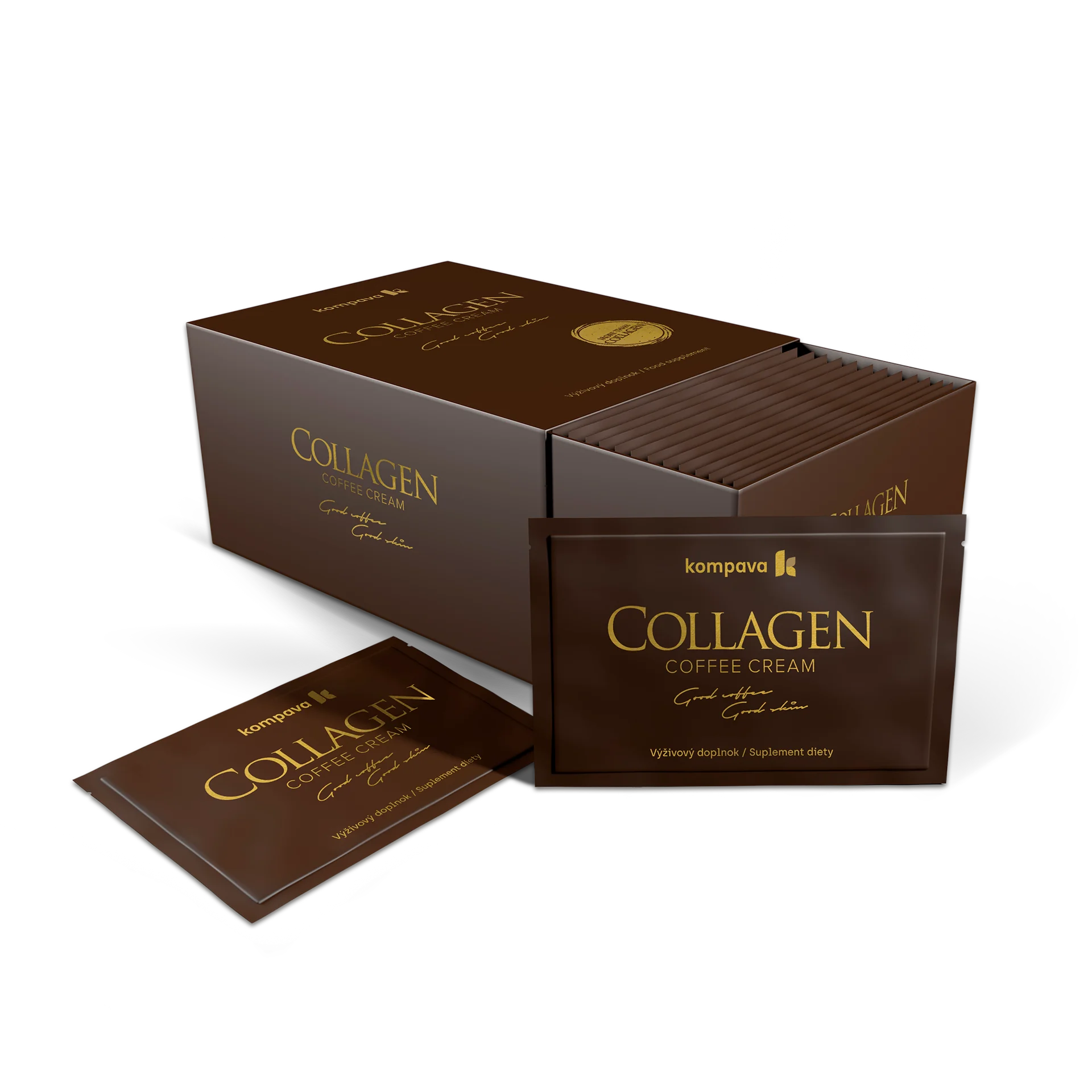 Kompava Collagen Coffe Cream, 30 x 6 g