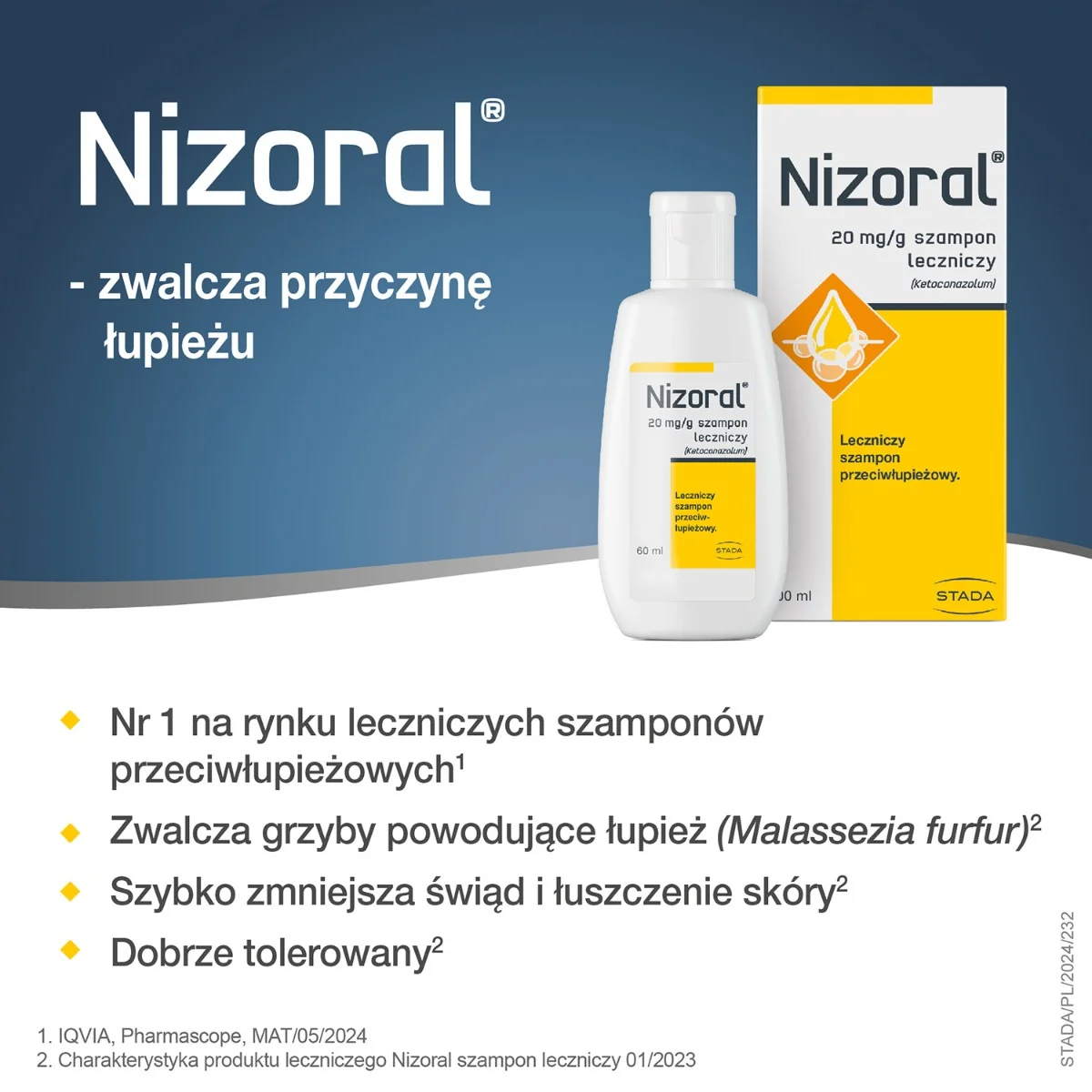 Nizoral, szampon leczniczy, 60 ml 