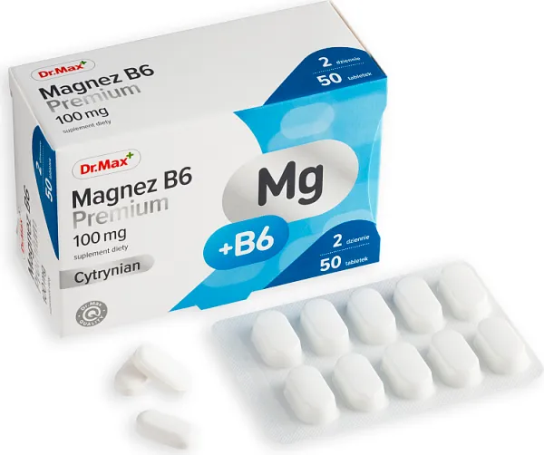 Magnez B6 Premium Dr.Max, 50 tabletek 