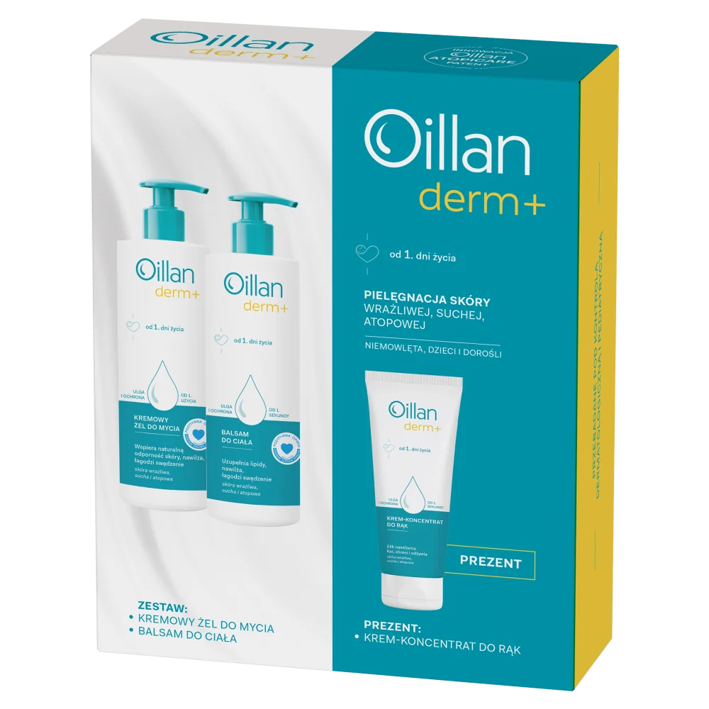 ZESTAW OILLAN DERM+ 400 ml + 400 ml + 75 ml