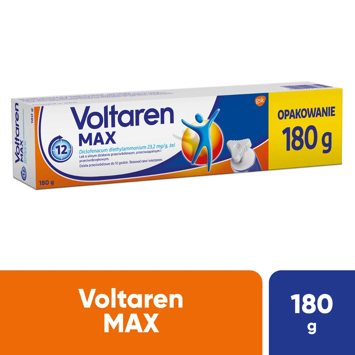 Voltaren Max 23,2 mg/g, żel, 180 g