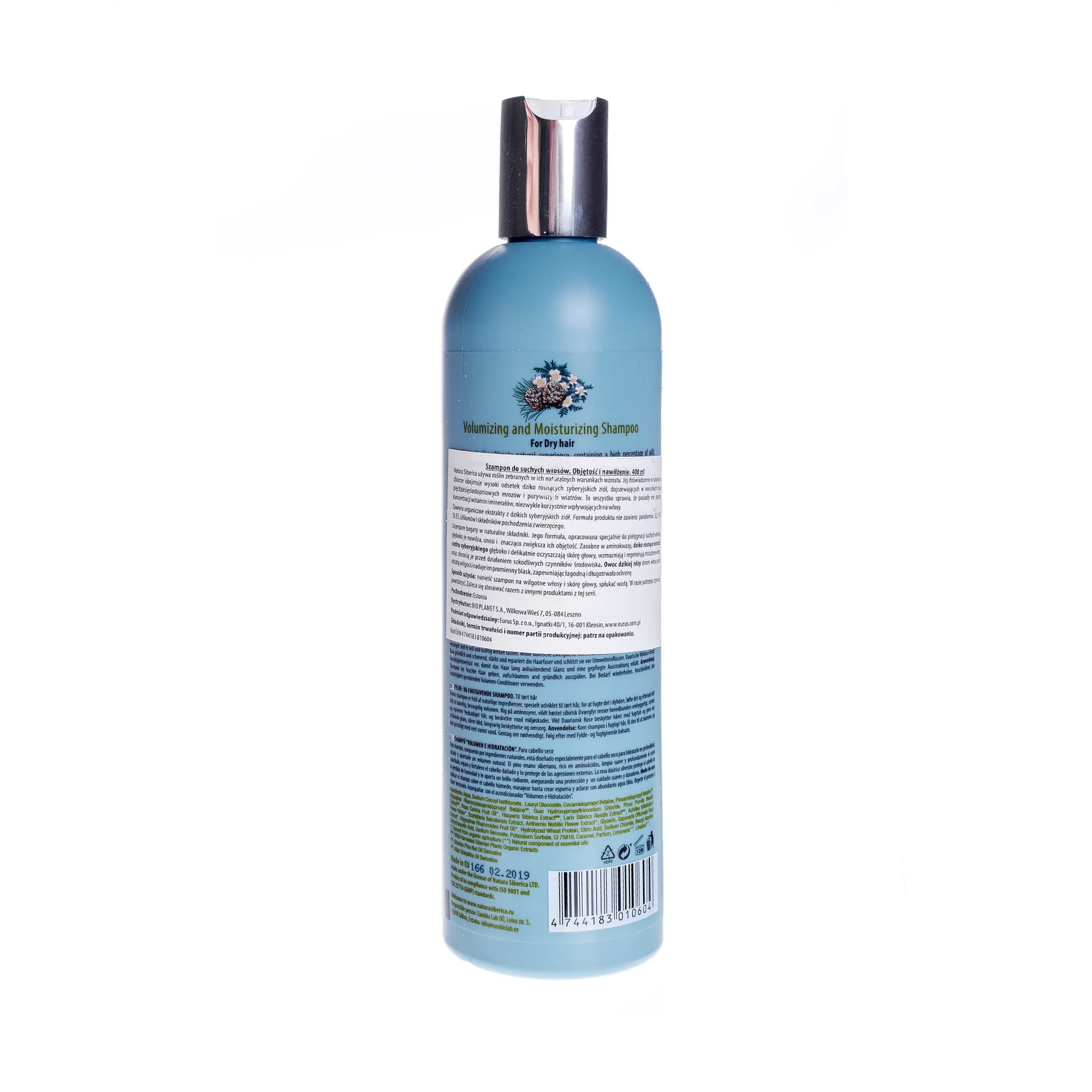 Natura Siberica szampon do suchych włosów - objętość i nawilżenie - 400 ml 