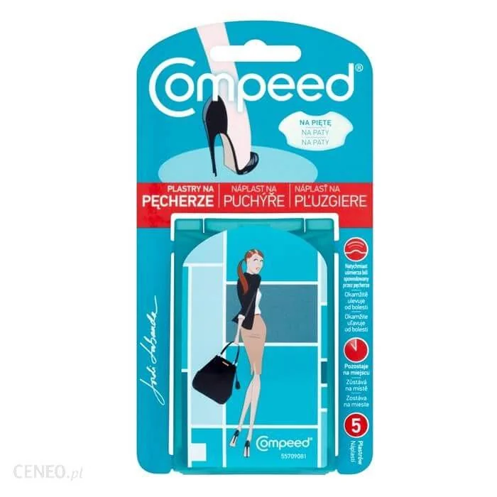 Compeed, plastry na pęcherze na piętę, 5 sztuk