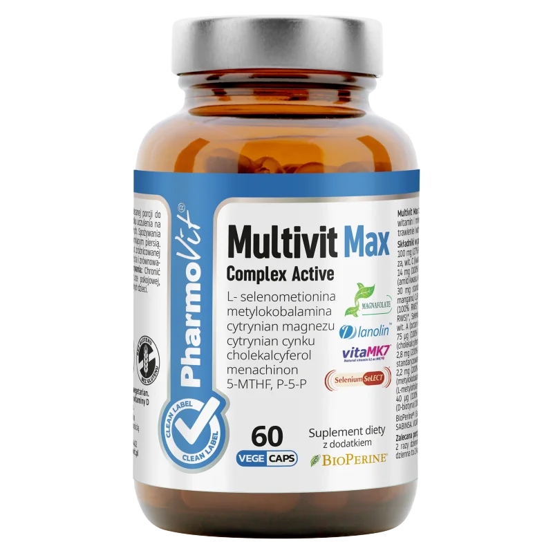 Pharmovit Multivit Max Complex Active, suplement diety, 60 kapsułek