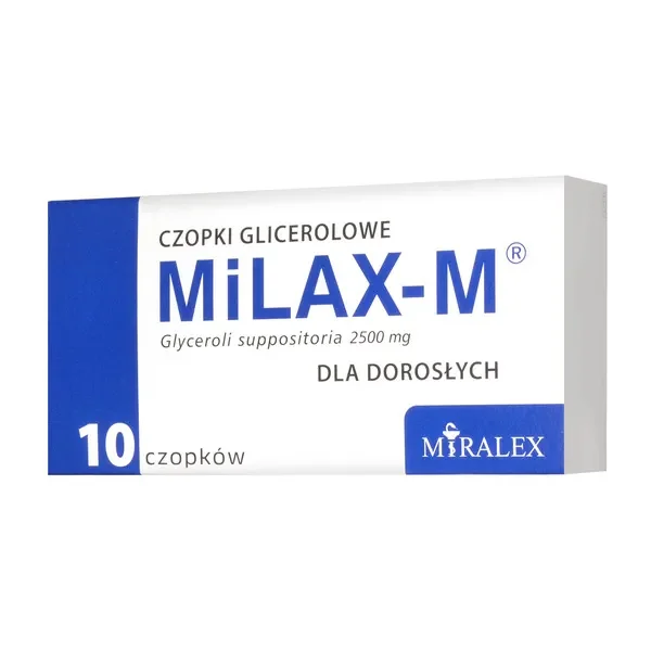 Milax-M czopki glicerolowe dla dorosłych 2,5g, 10 sztuk