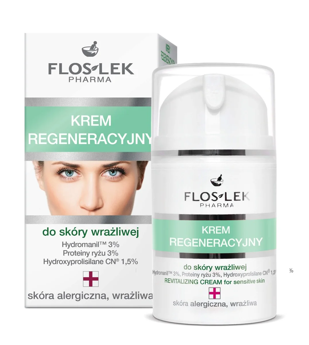 Floslek, krem regeneracyjny do skóry wrażliwej, 50 ml