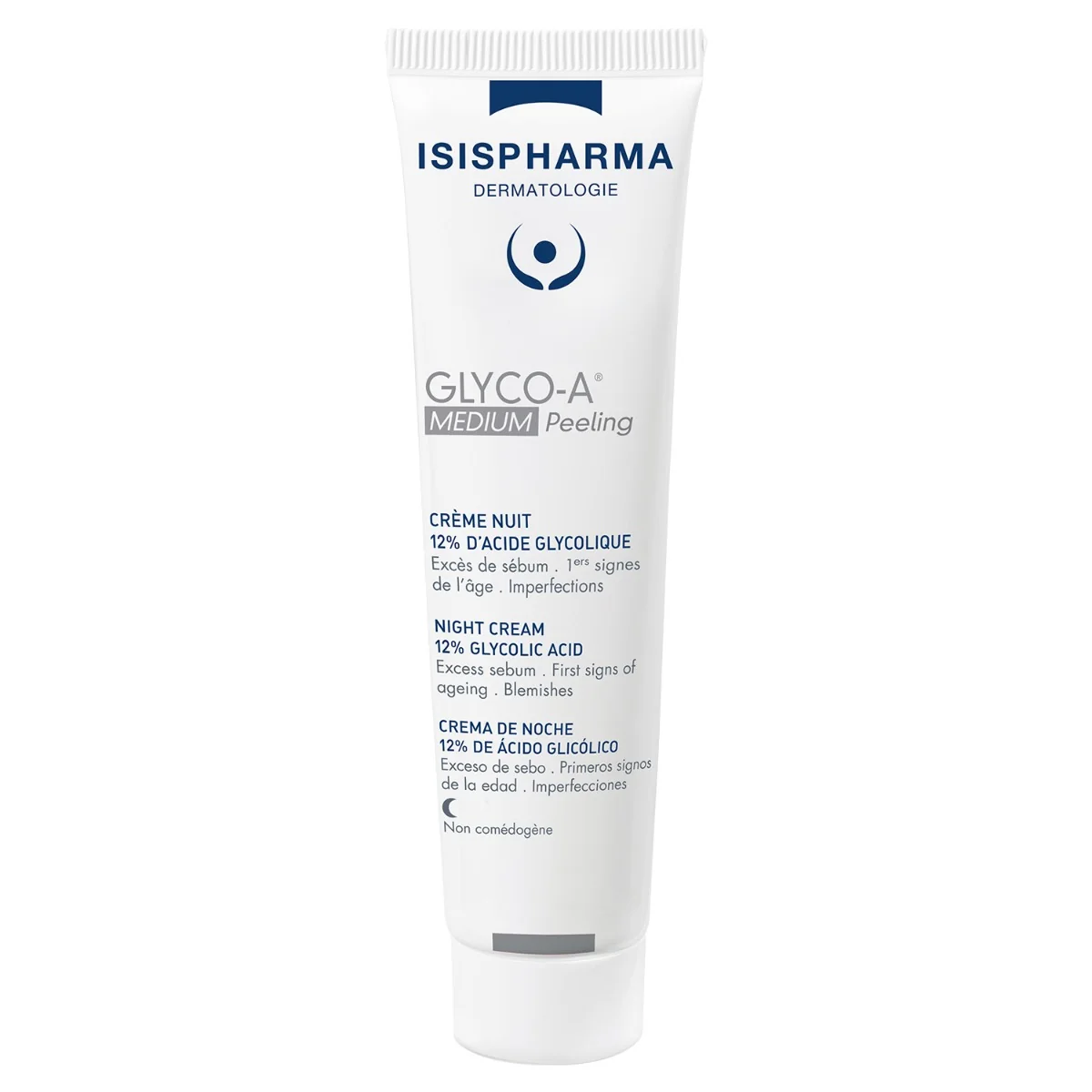 Isispharma Glyco-A Medium Peeling, Krem na noc z 12% kwasem glikolowym, 30 ml