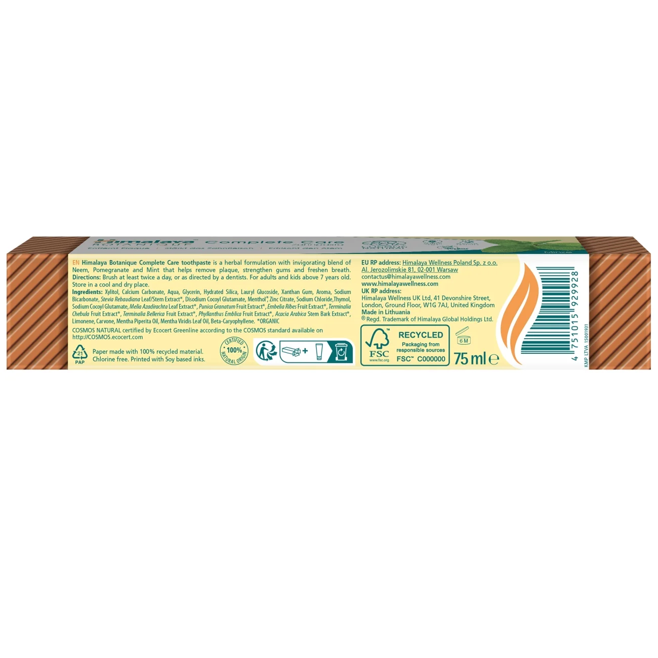 Himalaya Botanique Complete Care pasta do zębów z miętą  75 ml