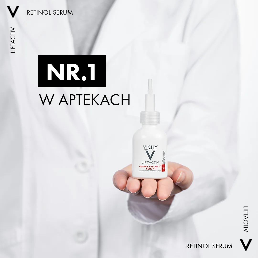 Vichy Liftactiv Retinol Specialist, Głębokie zmarszczki, Serum na noc, 30 ml