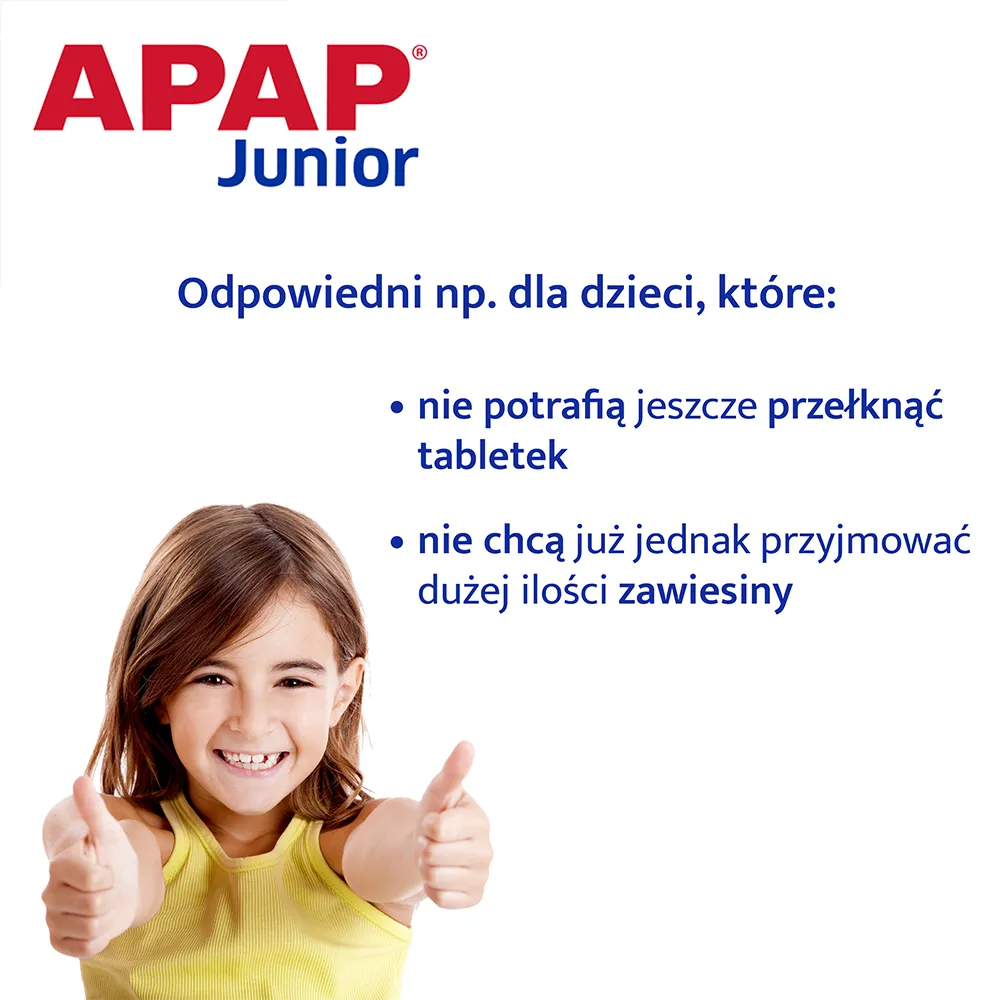 Apap Junior, 250 mg, granulat, 10 saszetek 