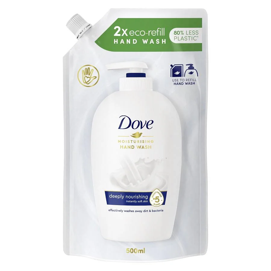 Dove Caring Hand Wash, mydło w płynie – zapas, 500 ml