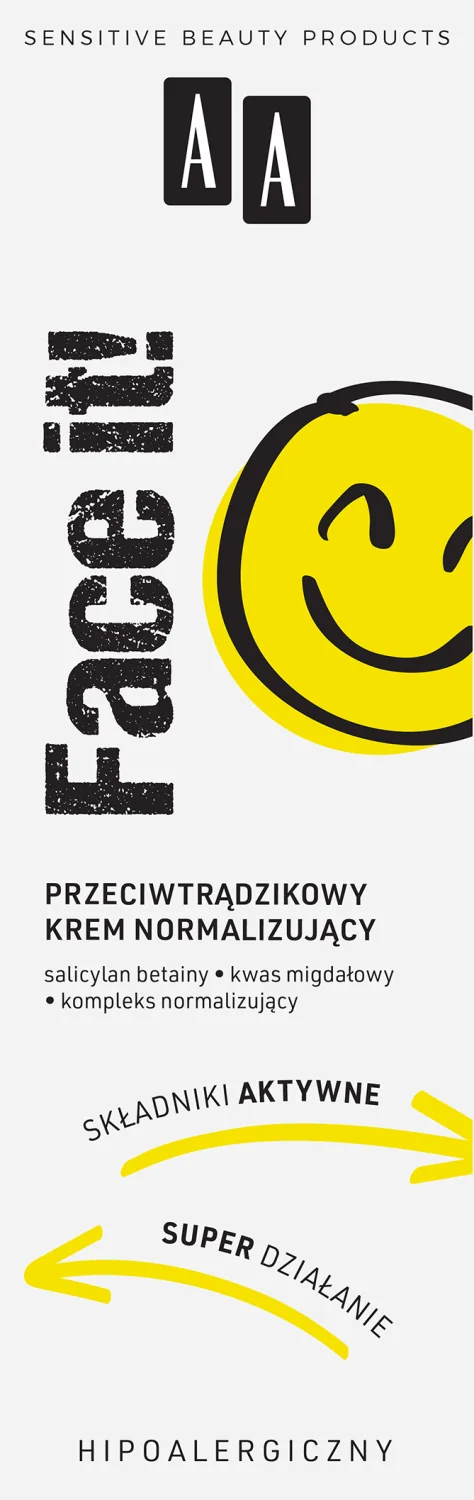 AA FACE IT! Przeciwtrądzikowy krem normalizujący, 40 ml