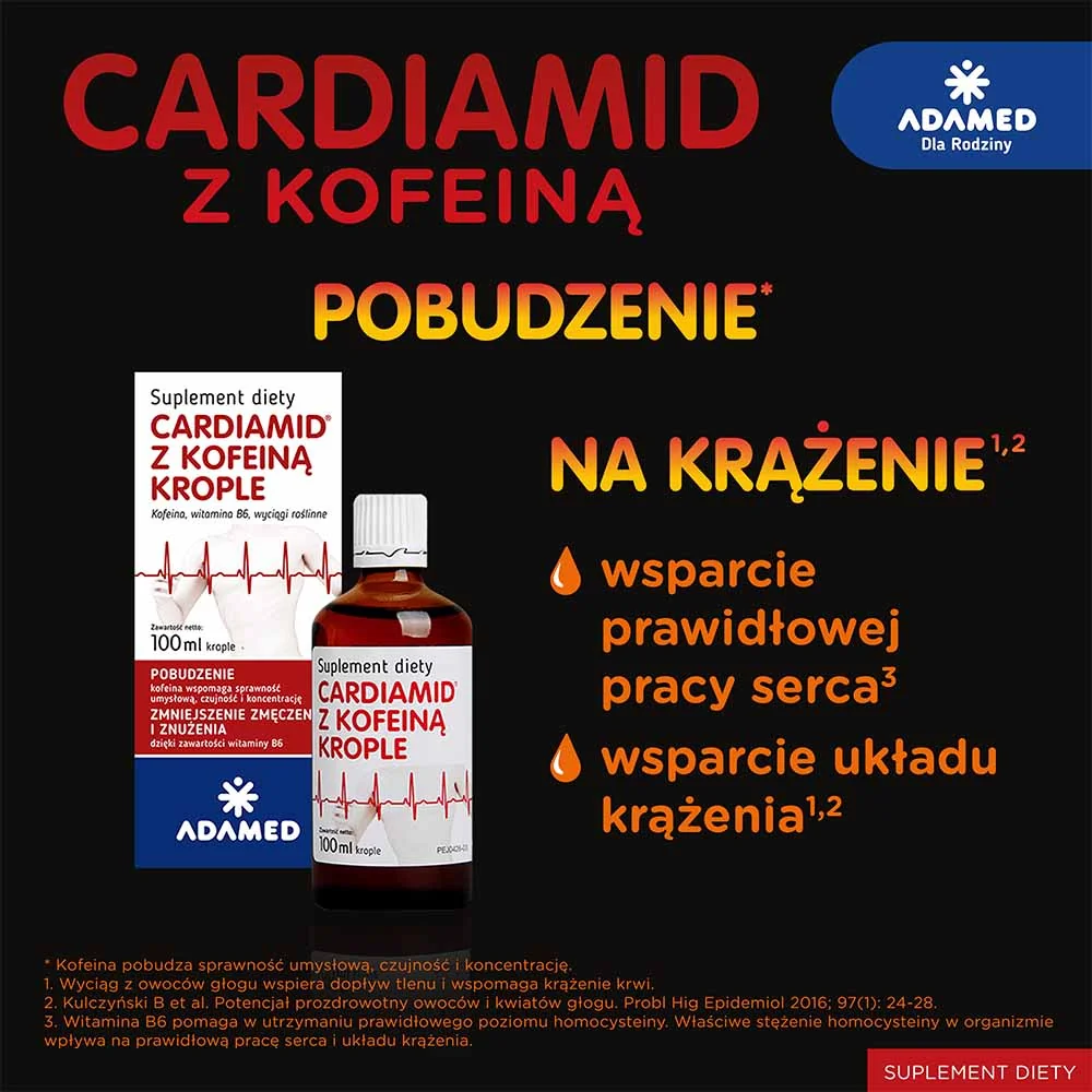 Cardiamid z kofeiną suplement diety, 100 ml