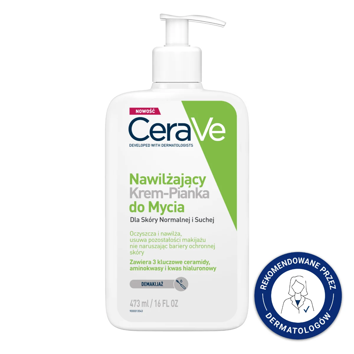 CeraVe nawilżający krem-pianka do mycia, 473 ml