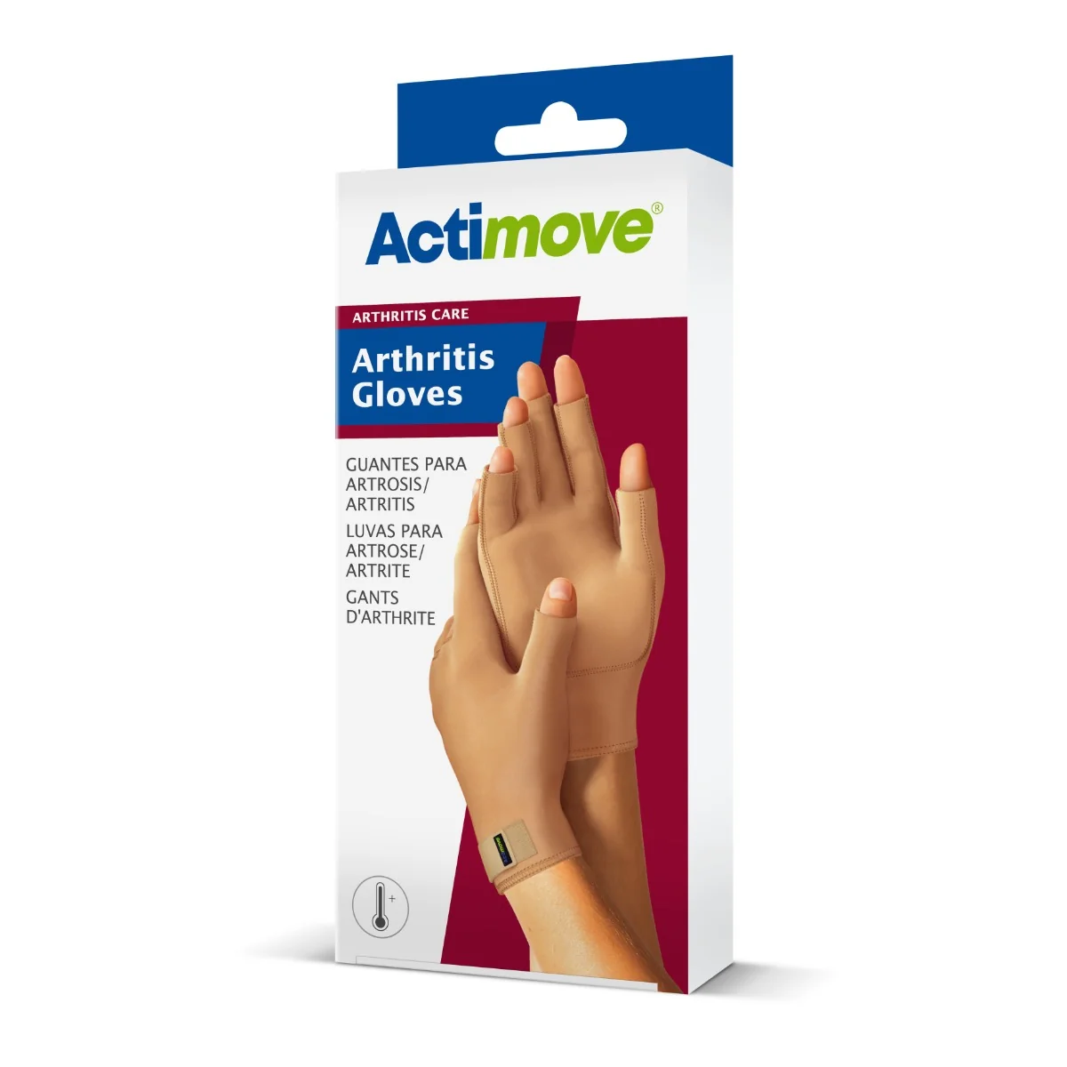 Actimove® Arthritis Gloves, rękawiczki dla osób z zapaleniem stawów beżowe rozmiar XL, 1 para