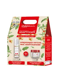 FlosLek Adaptogen, wzmacniający krem z żeń-szeniem + FlosLek Adaptogen, ziołowa esencja adaptogenna, 50 ml + 30 ml