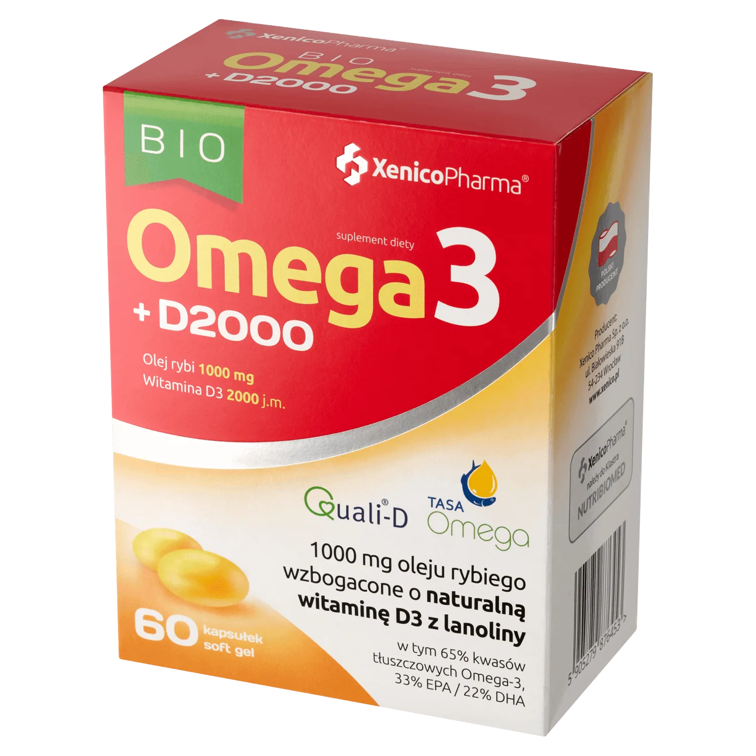 Xenico Pharma Omega 3 D3 2000 60 kapsułek