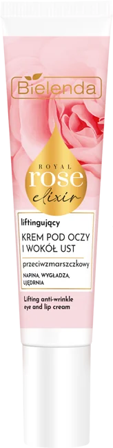 Bielenda Royal Rose przeciwzmarszczkowy krem liftingujący pod oczy i wokół ust, 15 ml