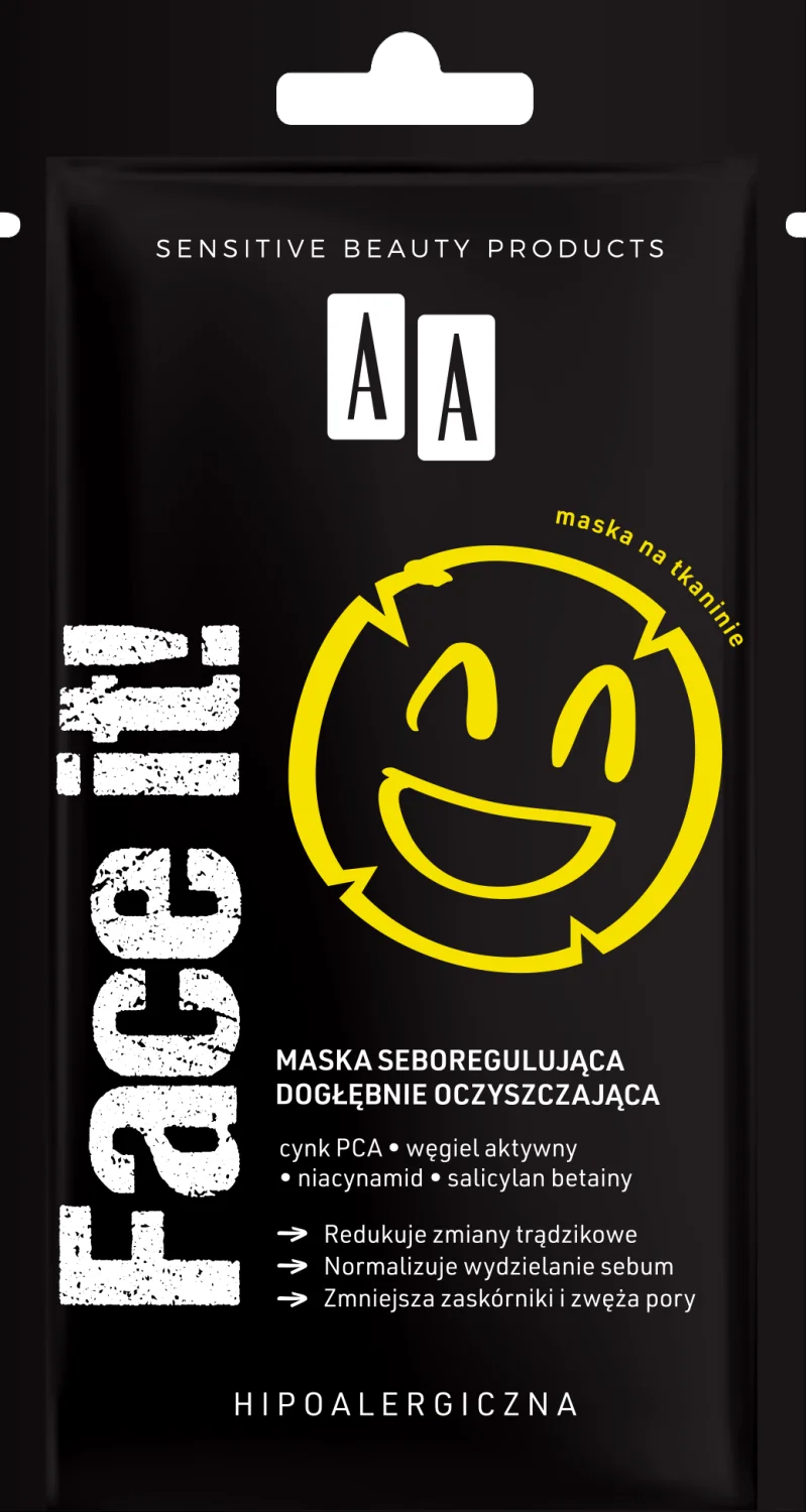 AA FACE IT!, Maska seboregulująca dogłębnie oczyszczająca, 18 ml