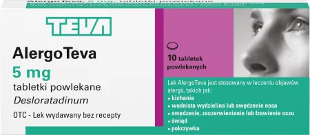 Alergo Teva, 5 mg, 10 tabletek powlekanych